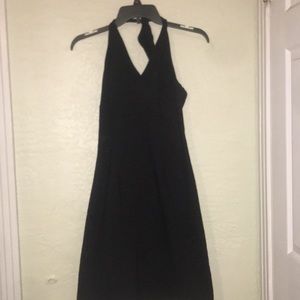 Black halter dress